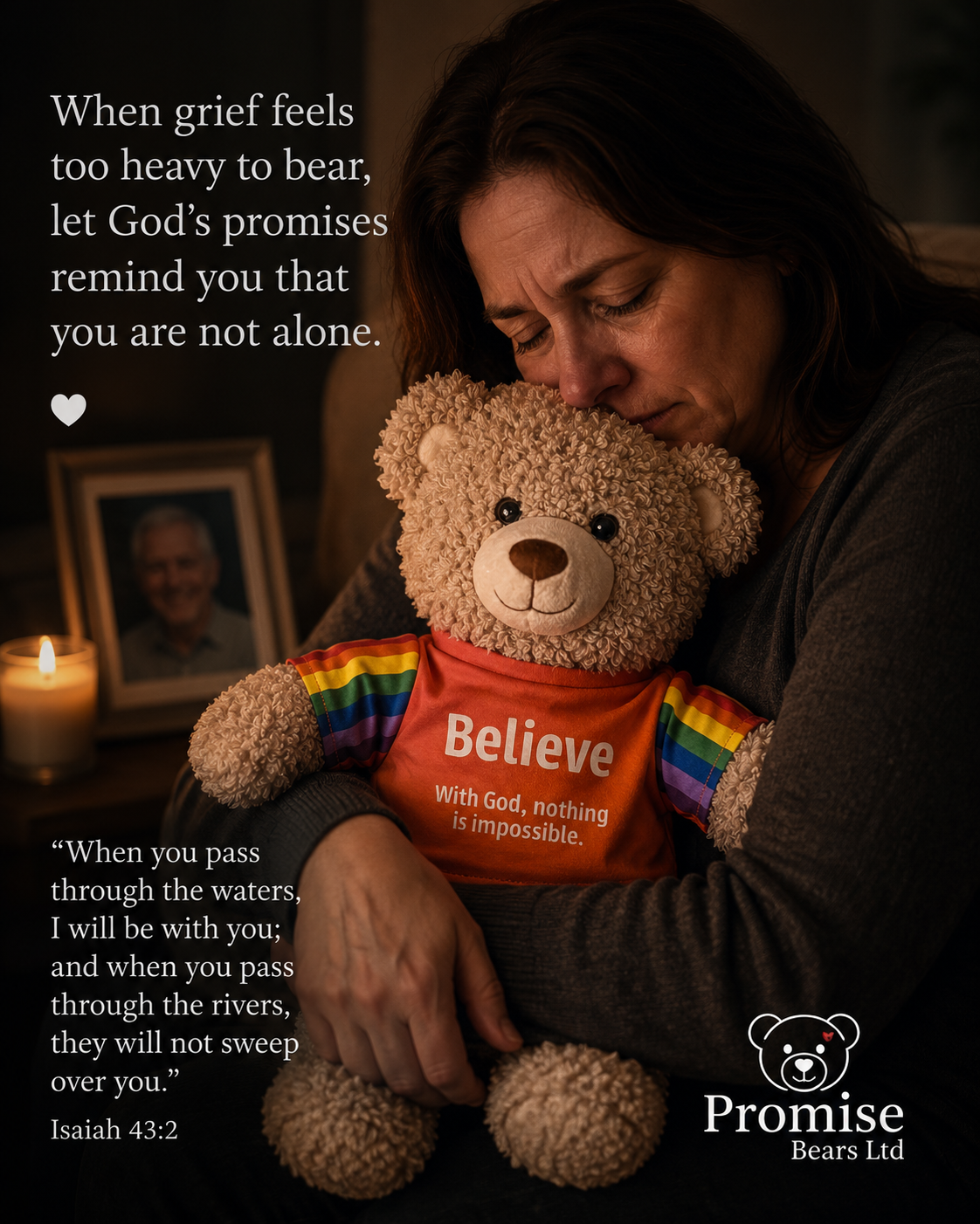 Believe Bear - 40cm. An inspiration to grow in faith, confidence and trust in God’s promises.