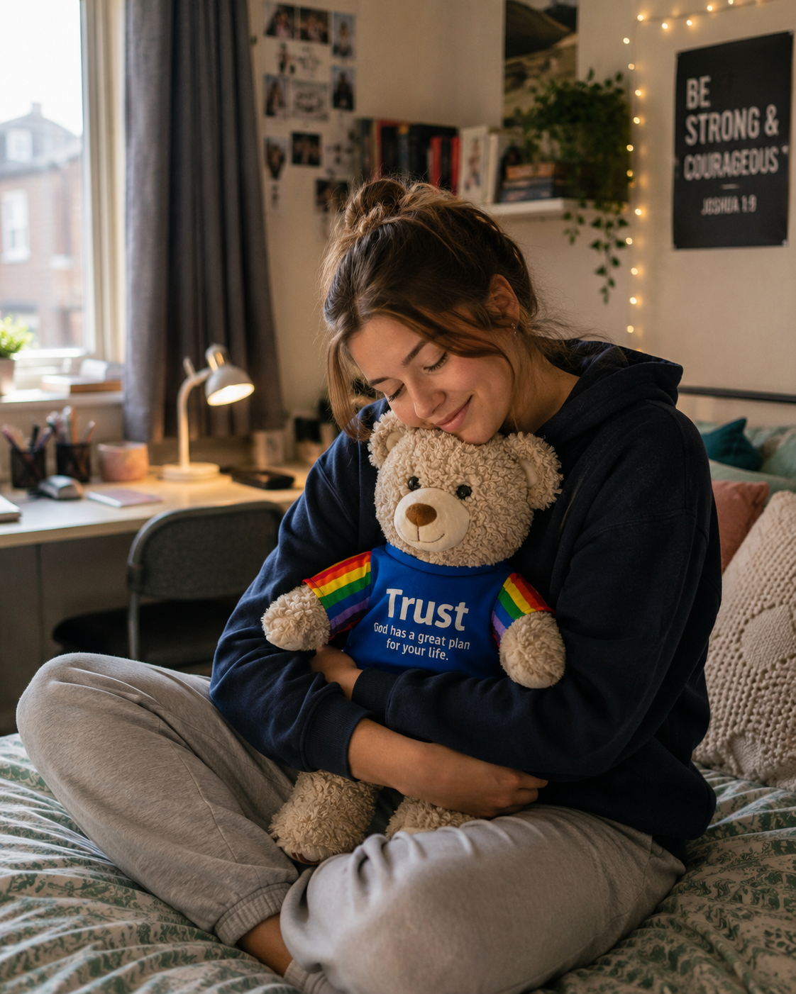 Trust Bear - 40cm.   A comforting reminder that God is always faithful and never leaves our side.